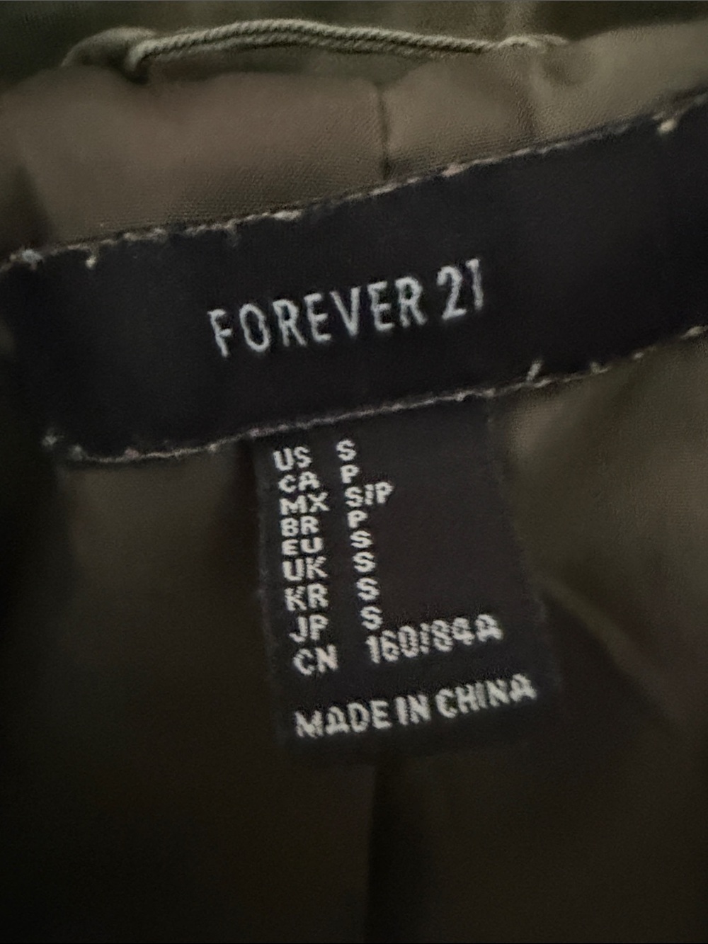 Forever 21 Olive Green Military Field Jacket with Hood - Picture 3 of 6